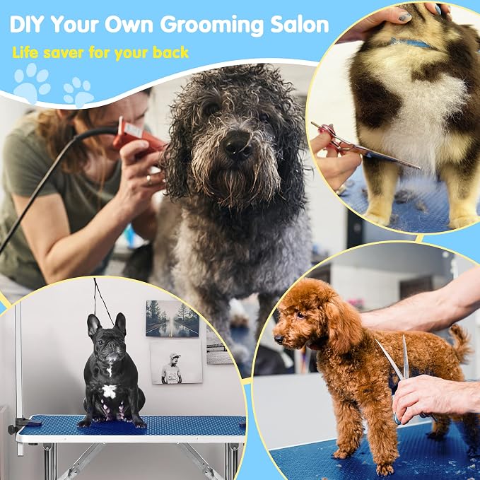 Lyromix 42''Large Dog Grooming Table, Adjustable Cat Drying Desktop - Image 7
