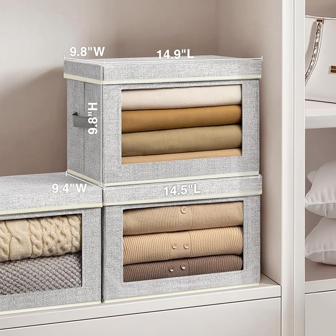 Stackable Storage Bins with Lids - Image 2