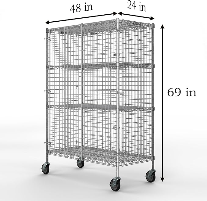 18" W x 60" L x 69" H Heavy Duty Utility Commercial Grade Metal Storage NSF - Image 2