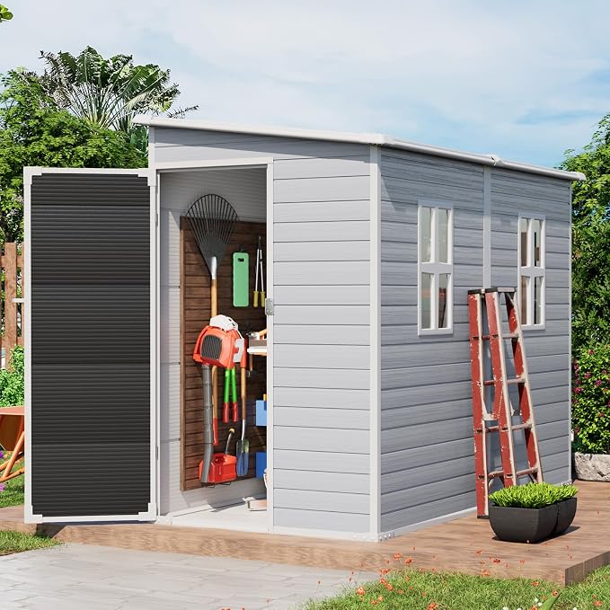 4x8 FT Plastic Storage Sheds Outdoor by RichFire