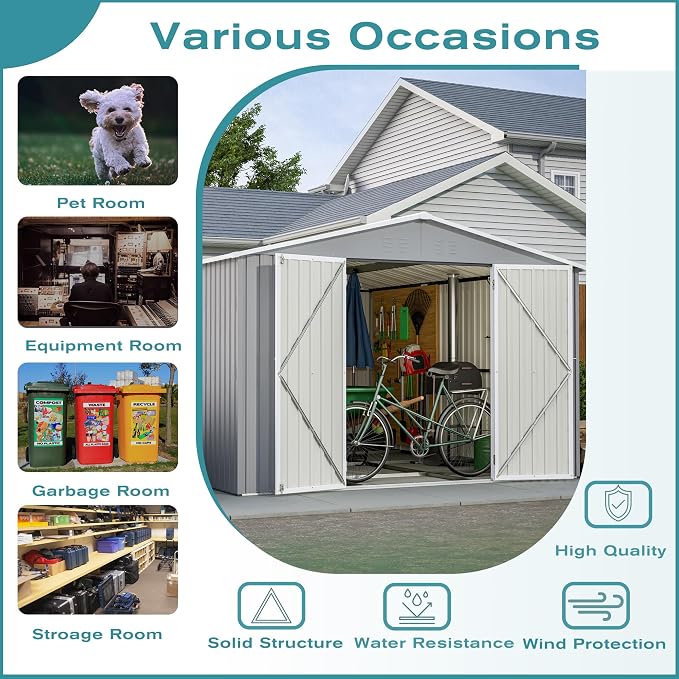 10x12 FT Outdoor Storage Shed - Image 7