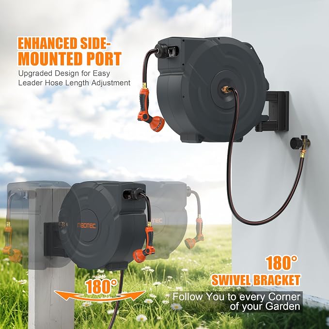 NEOTEC Retractable Garden Hose Reel 1/2 inch x 150ft - Image 3