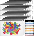 24pcs Mesh Zipper Pouch Bags, A5 9.4 x 6.9 Inches Reusable Zipper Bags Puzzle by YOPCDJ