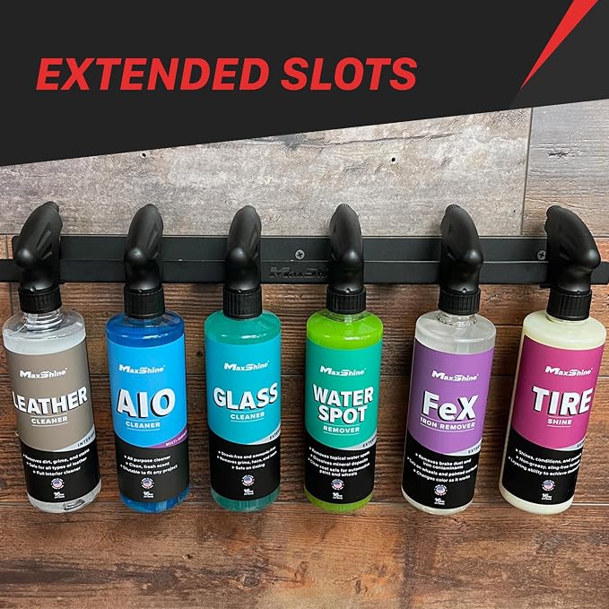 Maxshine Universal Trigger Bottle Holder H03D | Wall-Mount Organizer Holds 6 - Image 3
