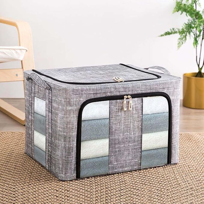 Clothes Organizer, Space-Saving Design, 50×40×33cm, 66L Waterproof Stackable Bag - Image 3