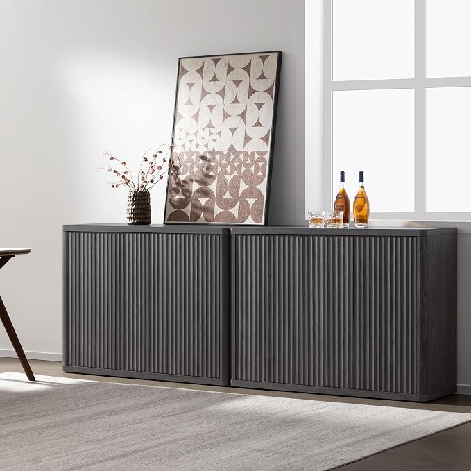 SICOTAS Buffet Cabinet with Storage Accent Sideboard with 6 Doors Modern 93.2" - Image 2