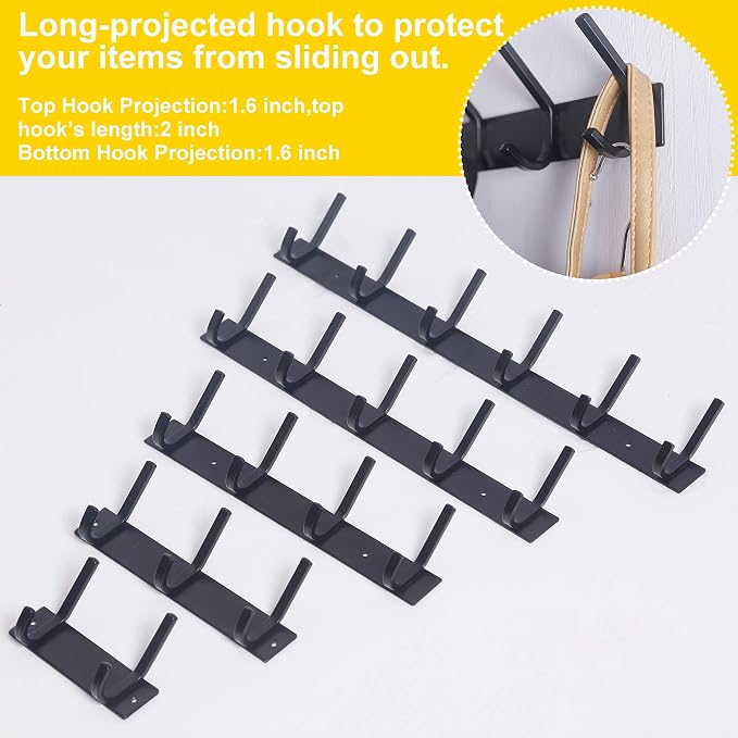WEBI Coat Rack Wall Mounted, 17-1/8 Inch Coat Hooks - Image 4