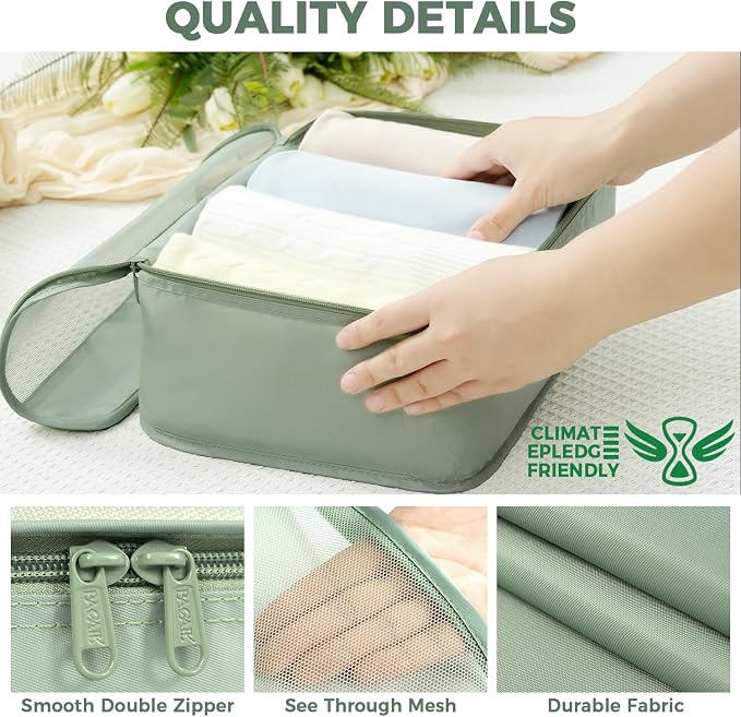 BAGAIL 9 Set Packing Cubes Luggage Packing Organizers - Image 6