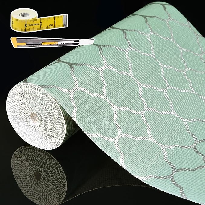 Shelf Liners for Kitchen Cabinets Non Adhesive Drawer Liner 17.5in x 20FT Light by Adwann