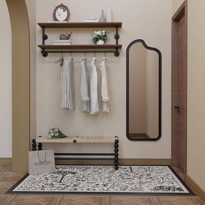Clothes Rack 36in, 2 Tier Wall Mounted Garment Rack - Image 5