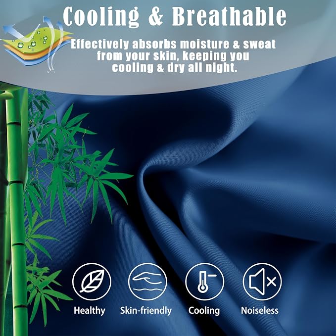 TELUS Pillow Cases Standard Size 2 Pack, Bamboo Rayon Cooling Pillowcases - Image 4