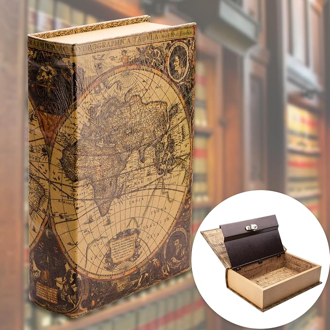Barska Antique Map Book Safe - Image 8