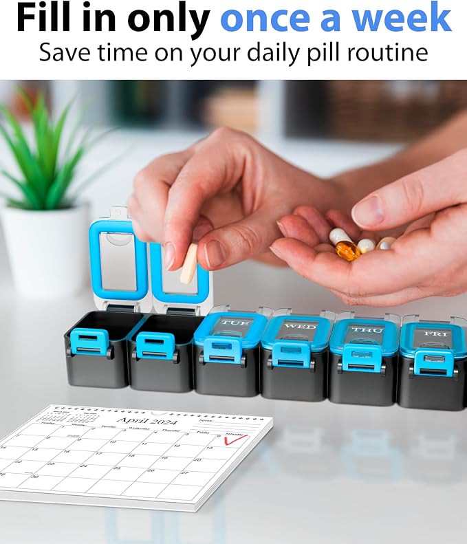 Weekly Pill Organizer 1 time a Day – Pill Box 7 Day - Image 6