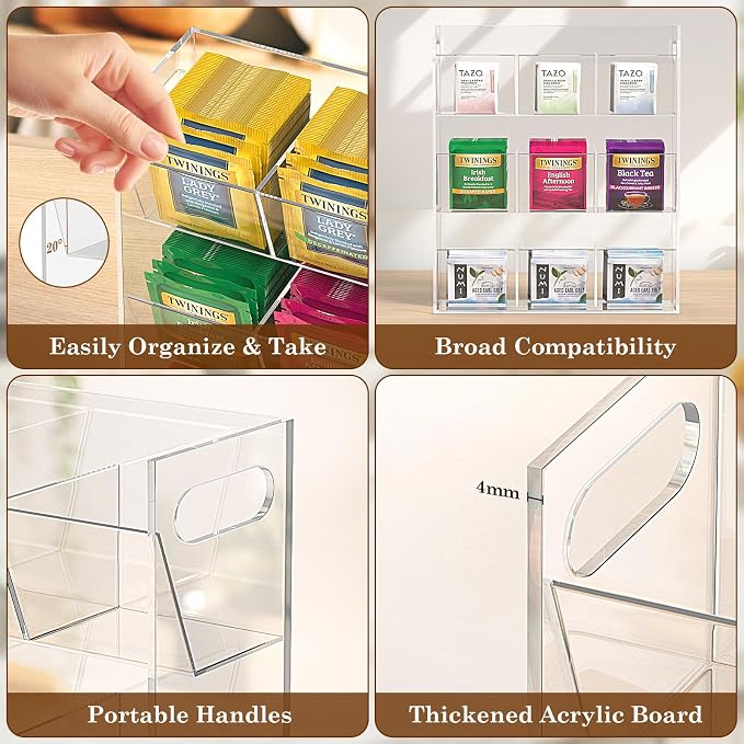 Jumyee Acrylic Tea Bag Organizer - Image 4