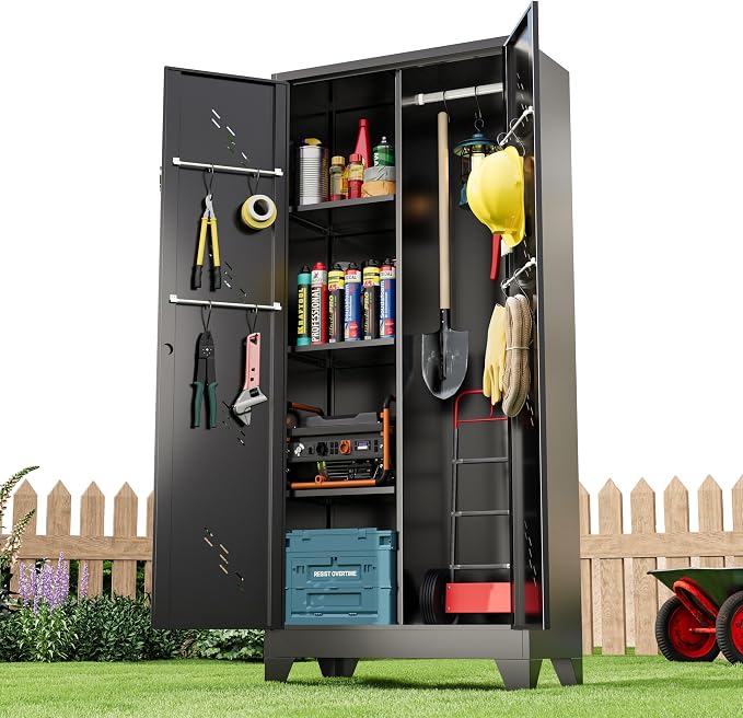 Metal Storage Cabinet 71" H, Garege Storage by DUTYSEST