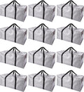 Extra Large Moving Bags with Zippers & Carrying Handles, Heavy-Duty Storage Tote by PANDA+JOYS