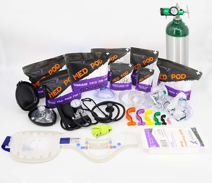 Lightning X Fully Stocked X-Tuff Modular Oxygen Trauma Bag w/ Removable - Image 9