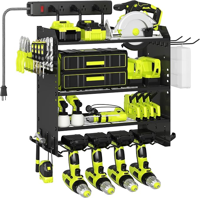 4 Layer Heavy Duty Power Tool Organizer Wall Mount by CFMASTER