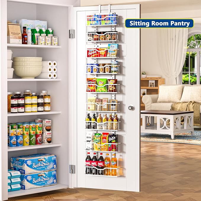 EVERIE 9-Tier Over the Door Storage Rack, Metal Hanging Organizer - Image 7