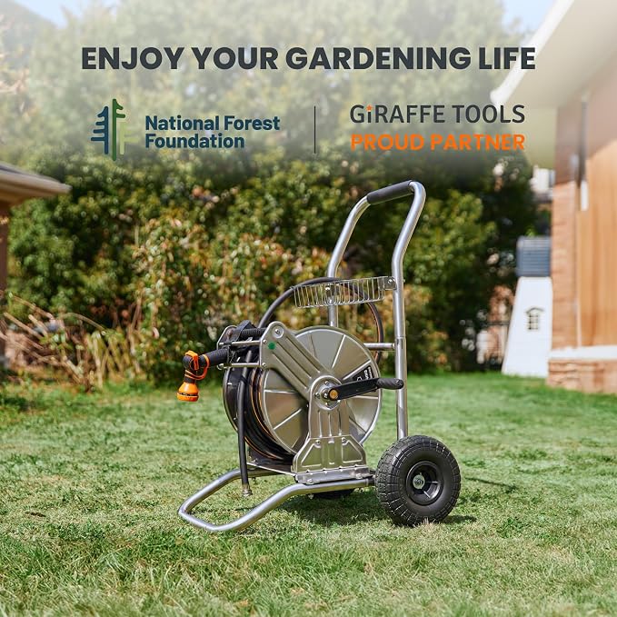 Giraffe Tools Garden Hose Reel Cart - Image 6