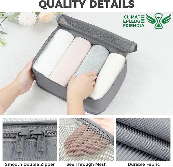 BAGAIL 9 Set Packing Cubes Luggage Packing Organizers - Image 6