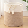 Laundry Basket, 100L Large Laundry Hamper, Tall Woven Rope Storage Basket by OIASKET
