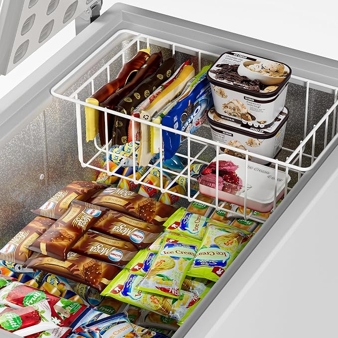 17.5'' Chest Freezer Organizer Basket, Sturdy Metal Wire Pantry Freezer Baskets - Image 6