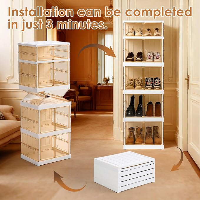 MGWILL Foldable Shoe Rack, Purse Organizers - Image 6