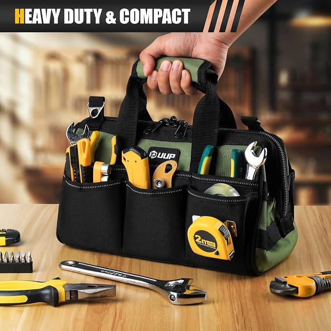 12-Inch Mini Small Tool Bag, 15-Pocket Portable Tool Box Organizer Storage - Image 4