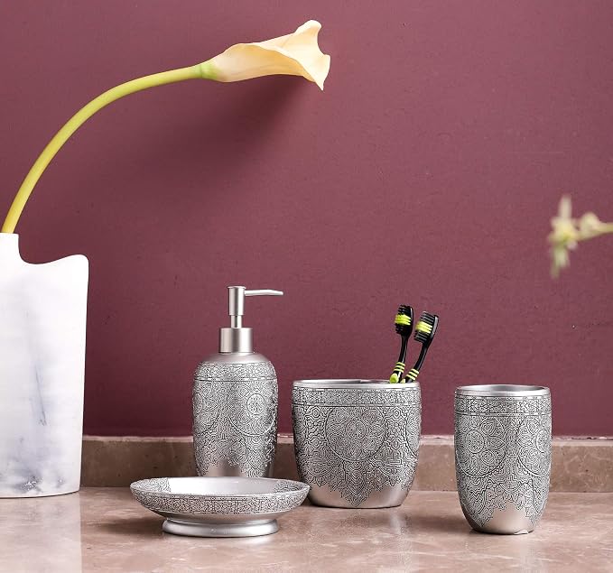 Hymmah Bathroom Accessories Set, Toothbrush Holder, Farmhouse Bathroom Decor - Image 4
