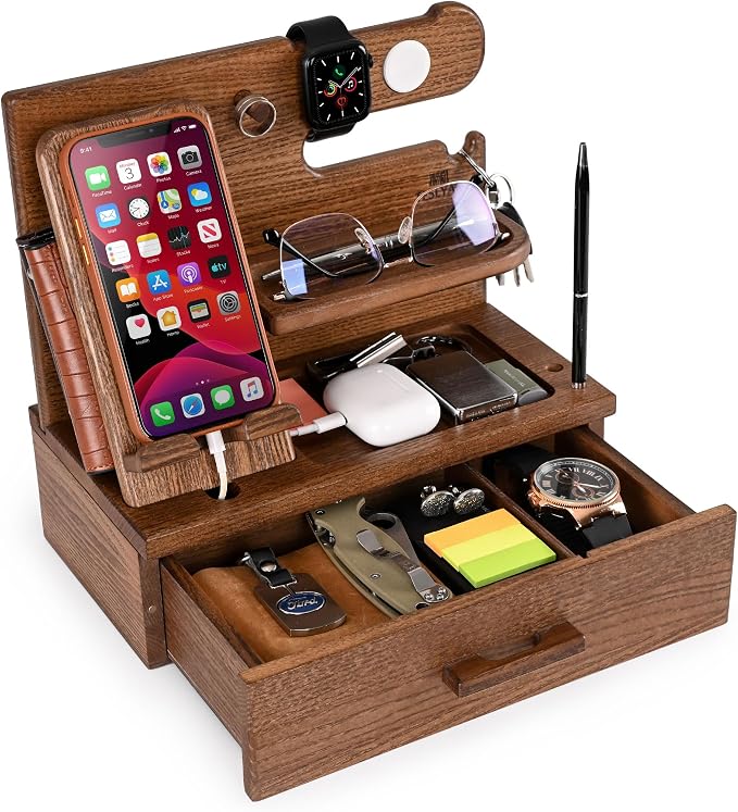 TESLYAR Wood Phone Docking Station by TESLYAR