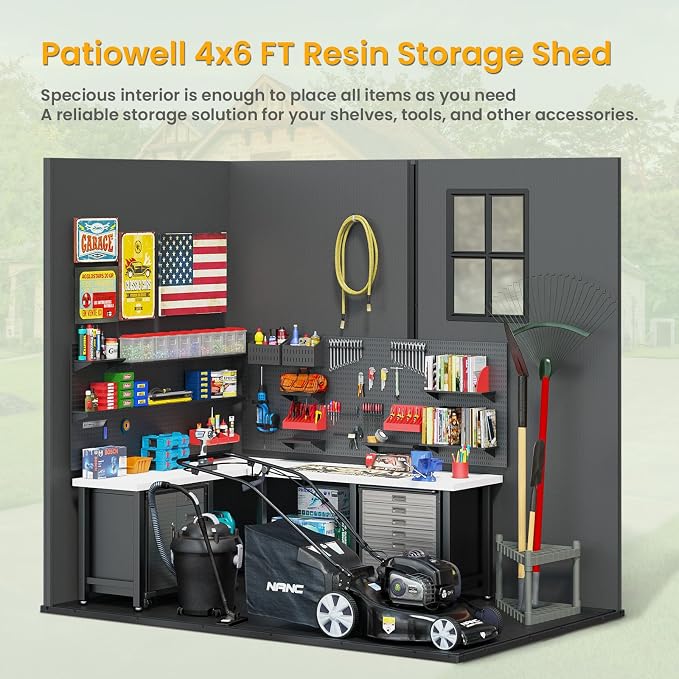 Patiowell 4' x 6' Outdoor Storage Shed - Image 5