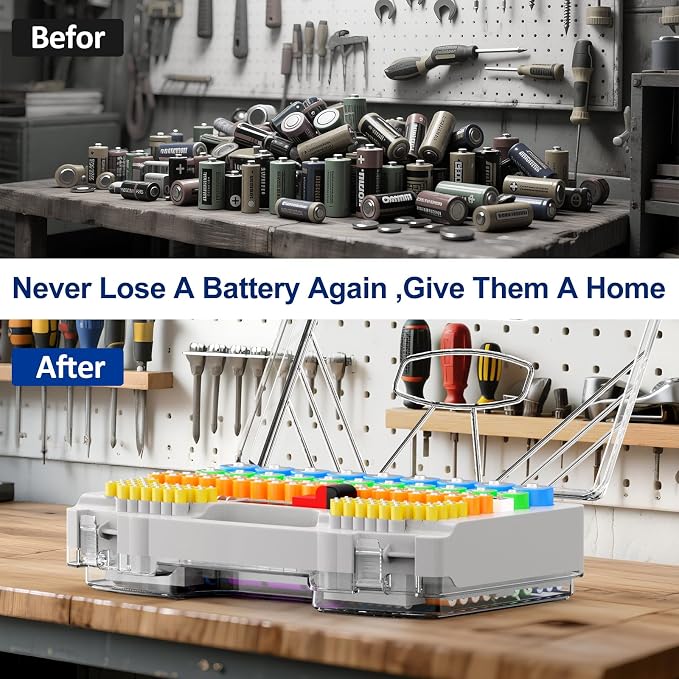 Battery Organizer Storage Holder Box Case - Image 5