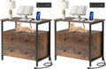 27 inch Wide Night Stand Set 2 by Edbuosy