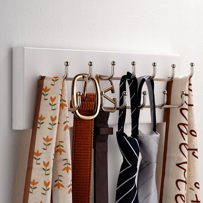 Treehouse Belt Organizer Rack, Holds Over 28 Large Belts, Sturdy Metal & Solid - Image 8