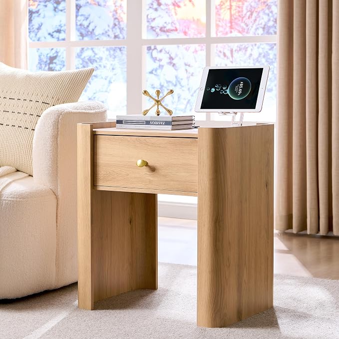 23.6" Tall Modern Nightstand - Image 7