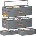 Under Bed Storage with Wheels, Adjustable Underbed Drawer with Lids, Underbed by Unknown