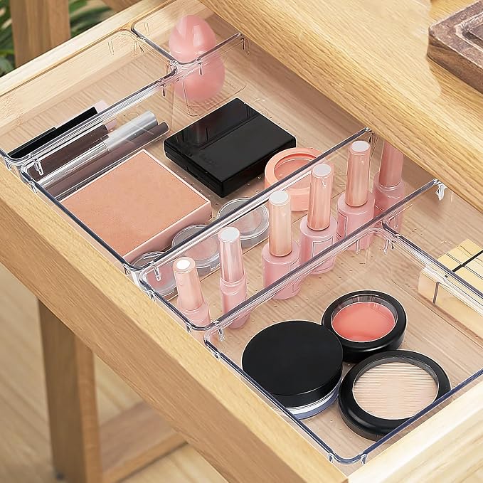 23 PCS Drawer Organizer Set, 5 Varied Size Bathroom and kitchen Drawer cabinet - Image 5