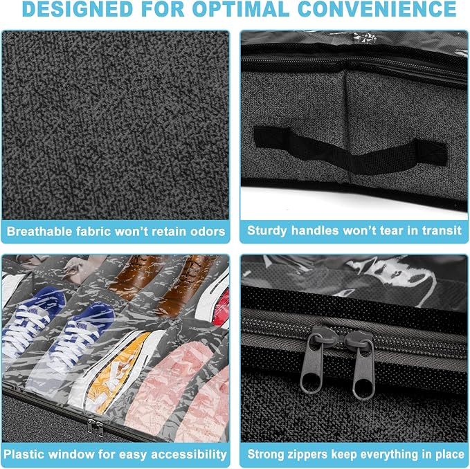 2 Pack Under Bed Shoe Storage Organizer - Image 3