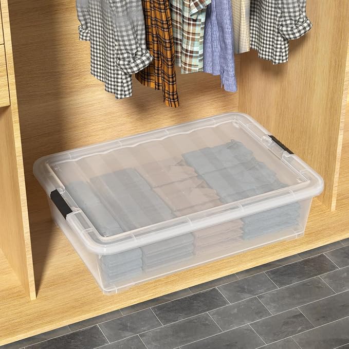 3-Pack 50 L Plastic Under Bed Storage - Image 6