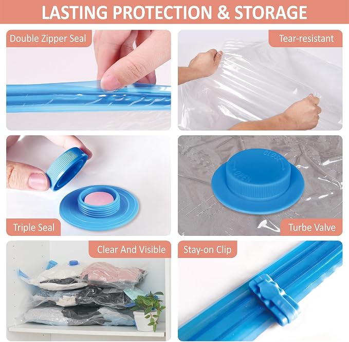 16 Pack Travel Vacuum Storage Bags - Image 6
