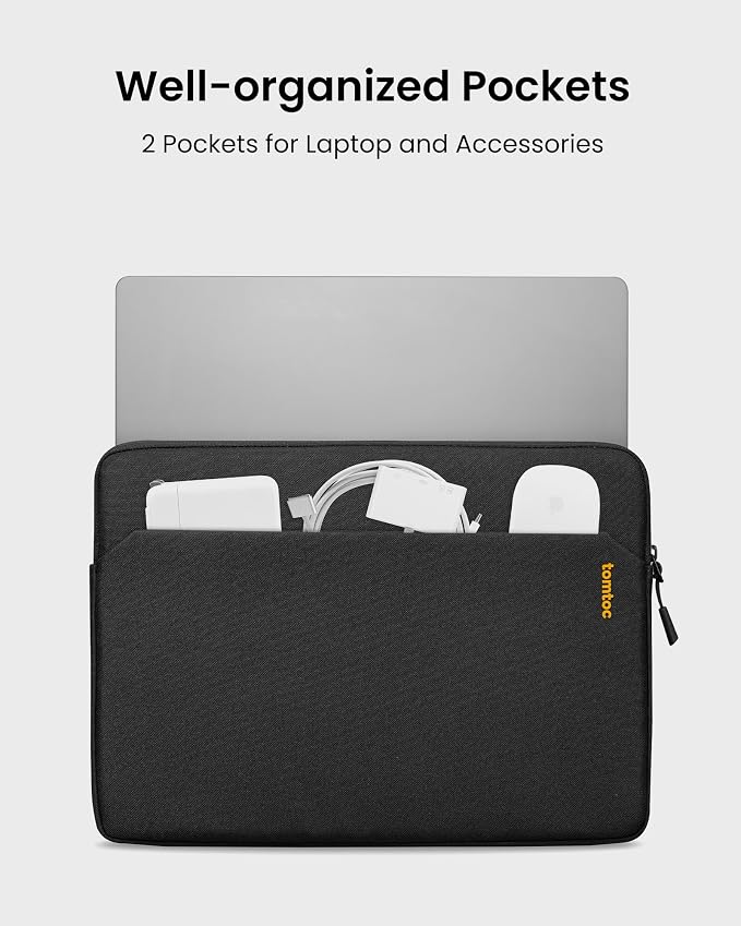 tomtoc Slim Laptop Sleeve for 13.5-14.3 Lenovo, Acer Laptop Notebook, - Image 3