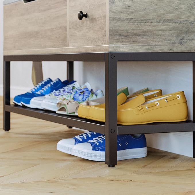 IRONCK Entryway Bench, Shoe Storage Bench - Image 4