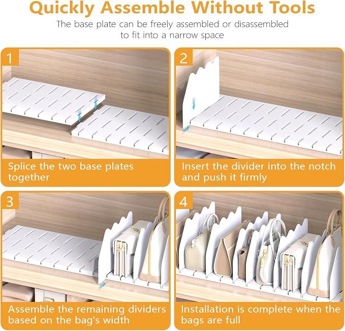 Ronlap Purse Storage Organizer for Closet, 4 Pack - Image 6