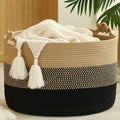 KAKAMAY Large Blanket Basket, Woven Rope Baskets by KAKAMAY