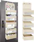 Over The Door Organizer, Behind Door Storage of 5 Compartments, 44 Weight by Unknown