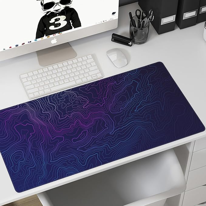 Gaming Mouse Mat Abstract Topography Large Mouse Pad Extended Mouse Pad Desk - Image 7
