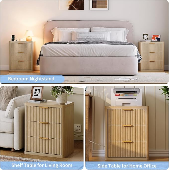 Fluted Nightstand Set of 2 - Image 8