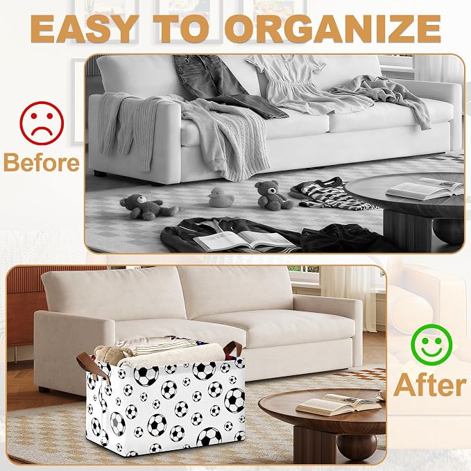Black Soccer Football Storage Bins - Image 4