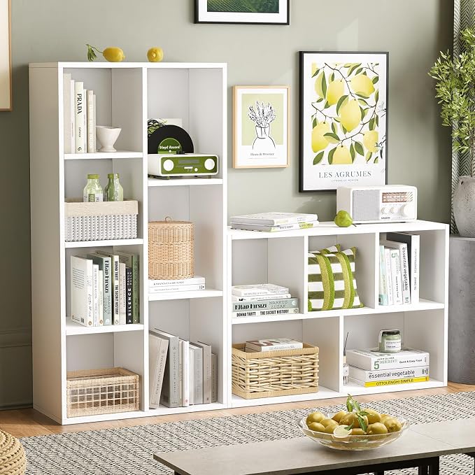 oneinmil 7 Cube Bookshelf, Stackable Bookcase - Image 5